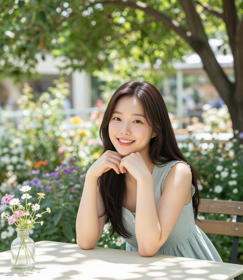 정원 카페의 오후